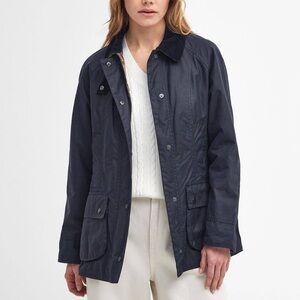 Barbour Beadnell Waxed Jacket - Navy Blue